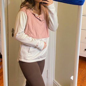 North Face Quilted Asymmetrical Snap Pullover